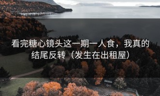看完糖心镜头这一期一人食，我真的结尾反转（发生在出租屋）