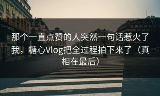 那个一直点赞的人突然一句话惹火了我，糖心Vlog把全过程拍下来了（真相在最后）