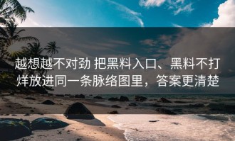 越想越不对劲 把黑料入口、黑料不打烊放进同一条脉络图里，答案更清楚