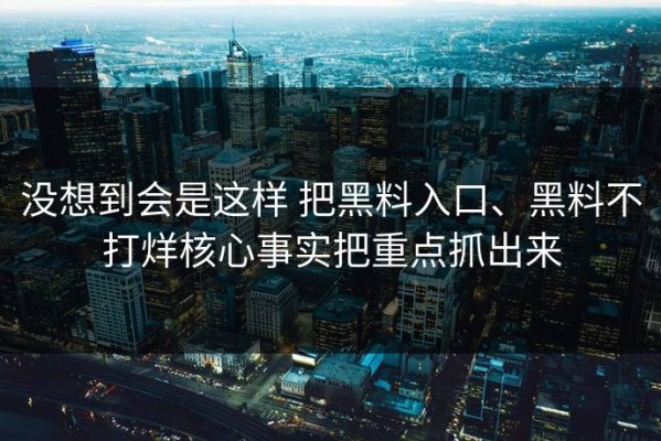 没想到会是这样 把黑料入口、黑料不打烊核心事实把重点抓出来