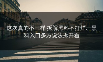 这次真的不一样 拆解黑料不打烊、黑料入口多方说法拆开看