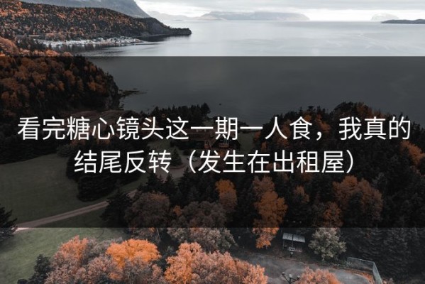 看完糖心镜头这一期一人食，我真的结尾反转（发生在出租屋）