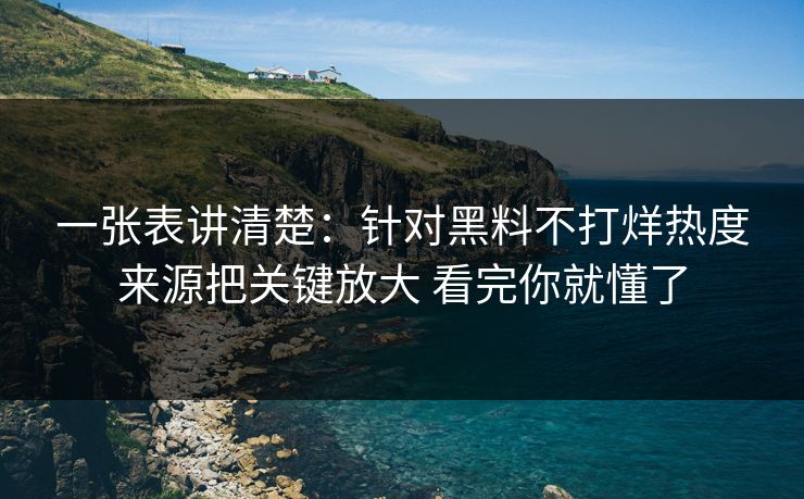 一张表讲清楚：针对黑料不打烊热度来源把关键放大 看完你就懂了