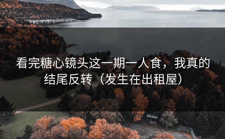 看完糖心镜头这一期一人食，我真的结尾反转（发生在出租屋）